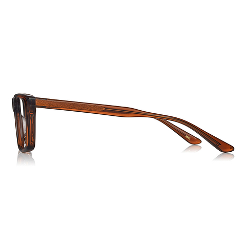 Senichisaku Light Brown Full Rim Rectangle left side