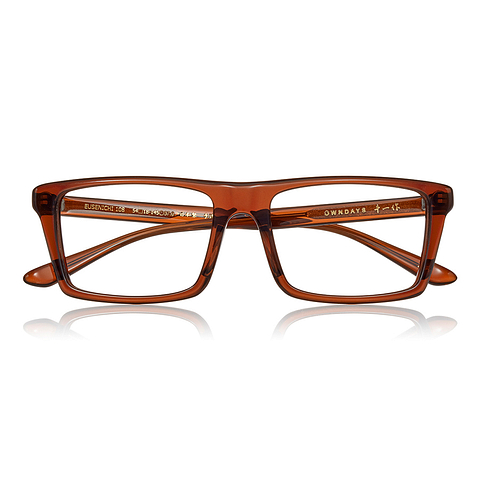 Senichisaku Light Brown Full Rim Rectangle right side