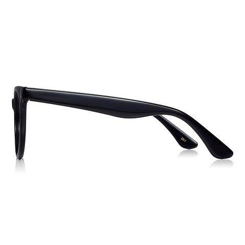 Senichisaku Black Full Rim Boston left side