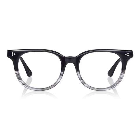 Senichisaku Light Gray Full Rim Boston left side