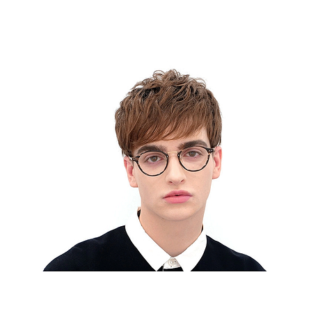 Senichisaku Clear Yellow Full Rim Boston left side