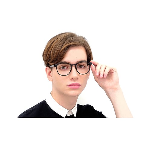 Senichisaku Black Full Rim Boston left side