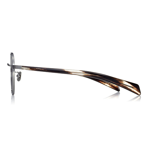 Senichisaku Mid Gunmetal Full Rim Boston left side