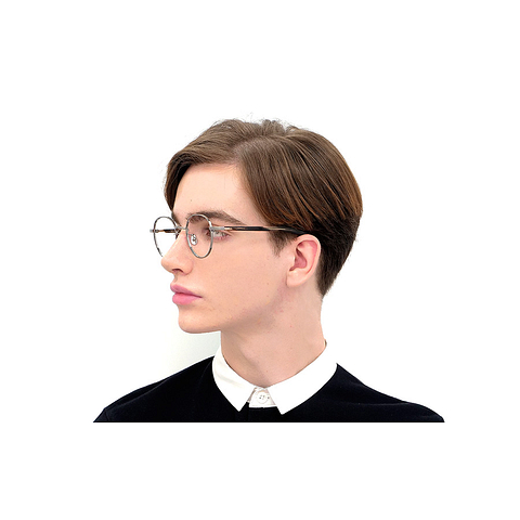 Senichisaku Mid Gunmetal Full Rim Boston right side