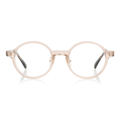Senichisaku Light Brown Full Rim Round left side