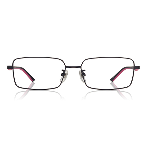 SQUID GAME × OWNDAYS Matte Black Full Rim Rectangle left side