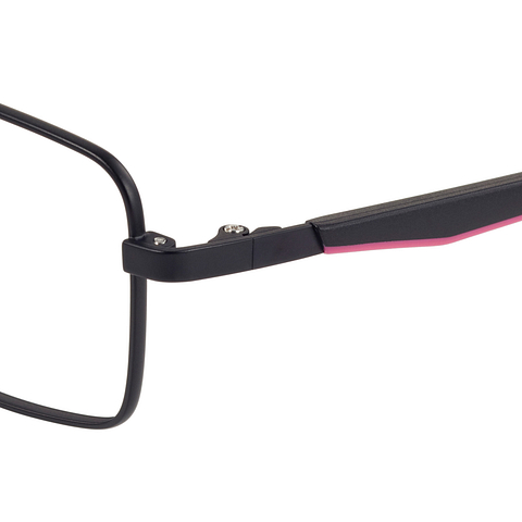 SQUID GAME × OWNDAYS Matte Black Full Rim Rectangle left side