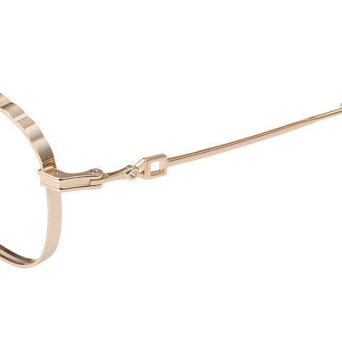 SQUID GAME × OWNDAYS Gold Full Rim Boston left side