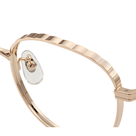 SQUID GAME × OWNDAYS Gold Full Rim Boston left side