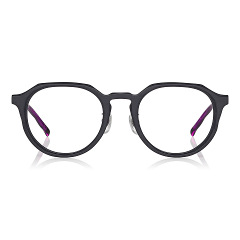 SQUID GAME × OWNDAYS Matte Black Full Rim Boston left side