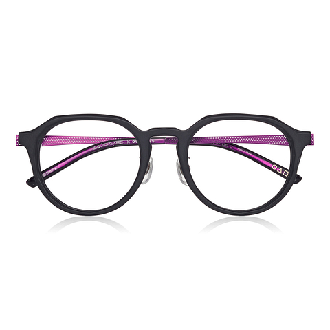 SQUID GAME × OWNDAYS Matte Black Full Rim Boston right side