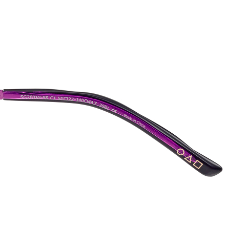 SQUID GAME × OWNDAYS Matte Black Full Rim Boston right side