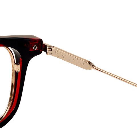 SQUID GAME × OWNDAYS Black Full Rim Wellington left side