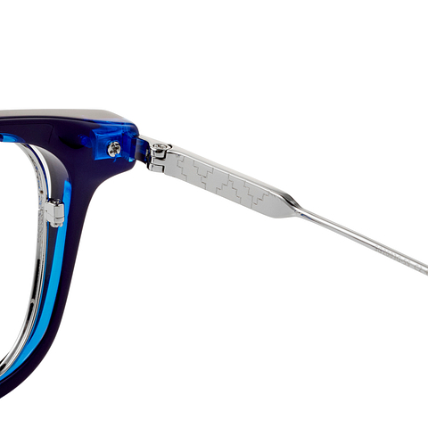 SQUID GAME × OWNDAYS Black Full Rim Wellington right side