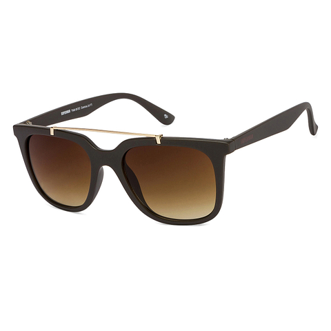Superman Golden Brown Full Rim Square left side