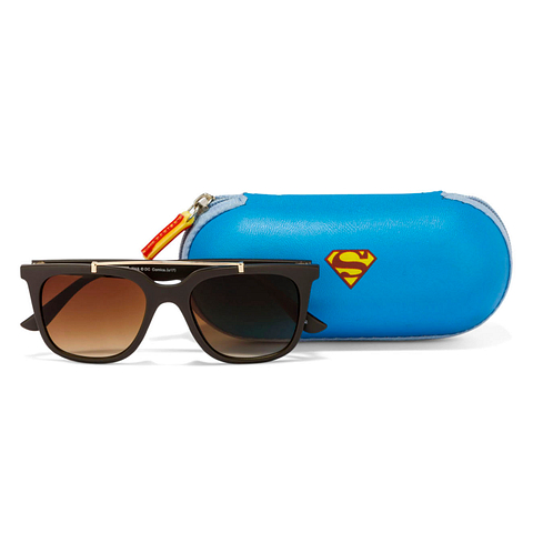 Superman Golden Brown Full Rim Square left side