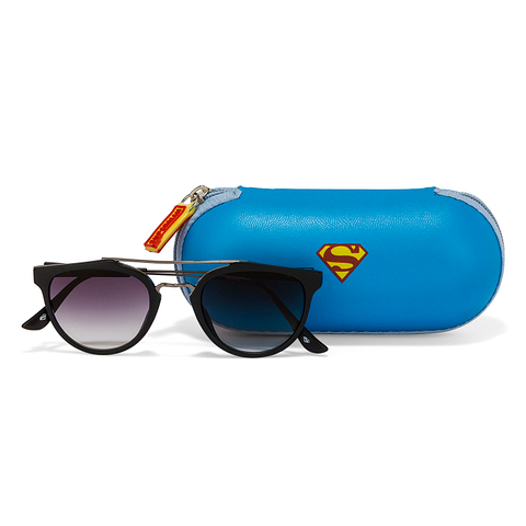 Superman Dark Gunmetal Full Rim Round left side Superman Dark Gunmetal Full Rim Round left side