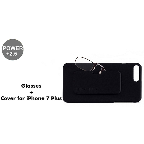 ThinOptics Black Full Rim Rectangle ThinOptics With Iphone 7 Cover Reading    Only For  2 5 Power left side