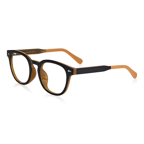 TOM and JERRY × OWNDAYS Black Full Rim Wellington left side