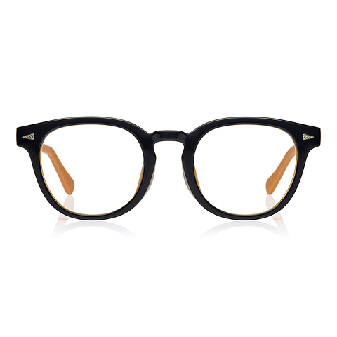 TOM and JERRY × OWNDAYS Black Full Rim Wellington left side