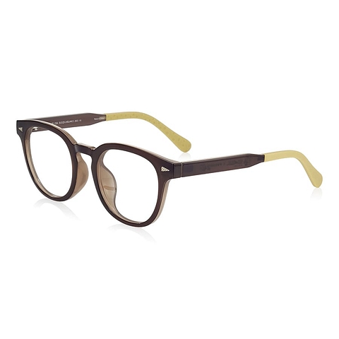 TOM and JERRY × OWNDAYS Brown Full Rim Wellington left side