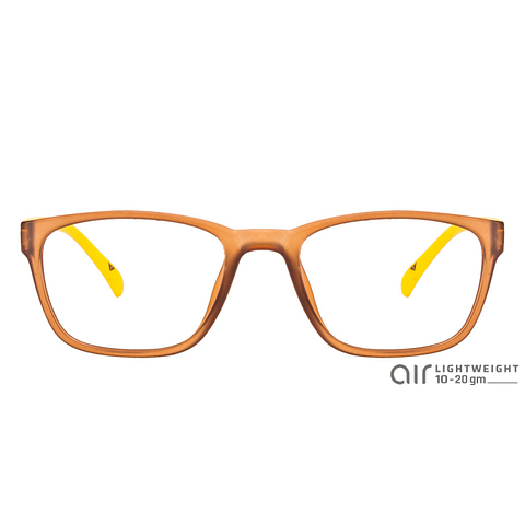 Lenskart Lenskart TOI Special: Brown Transparent Brown Yellow Full Rim Square Shape Lenskart TOI Special FUZON VC 1006- left side