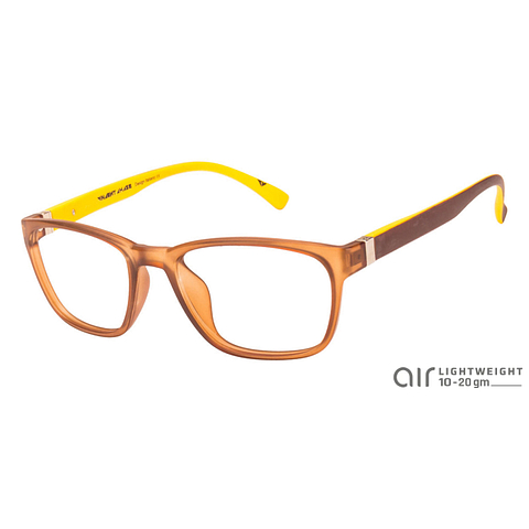 Lenskart Lenskart TOI Special: Brown Transparent Brown Yellow Full Rim Square Shape Lenskart TOI Special FUZON VC 1006- right side