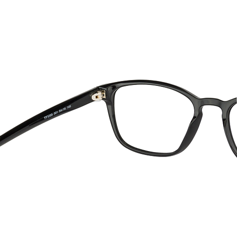 BRANDED Black Full Rim Square left side