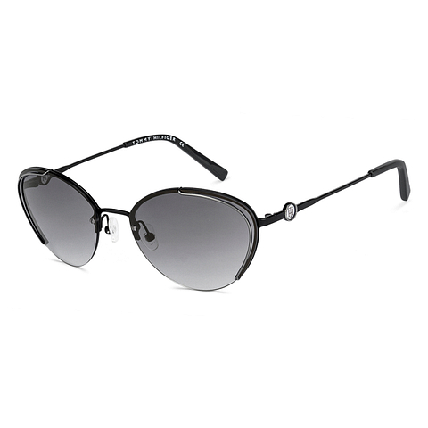 Tommy Hilfiger Black Half Rim Cat Eye right side