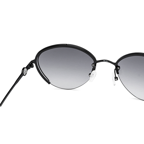 Tommy Hilfiger Black Half Rim Cat Eye left side