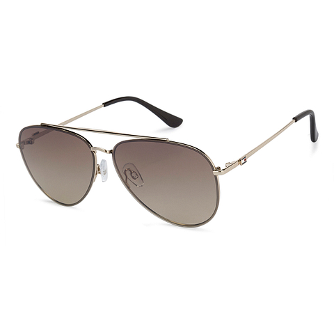 Tommy Hilfiger Mid Gunmetal Full Rim Aviator left side