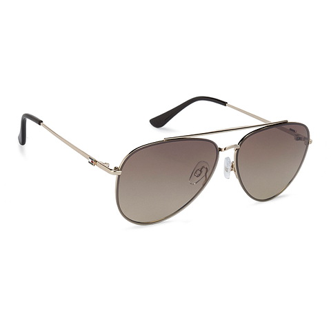 Tommy Hilfiger Mid Gunmetal Full Rim Aviator left side