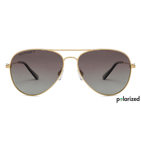 Tommy Hilfiger Gold Full Rim Aviator left side