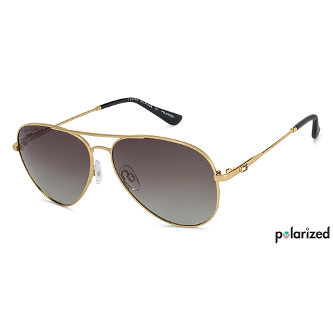 Tommy Hilfiger Gold Full Rim Aviator left side