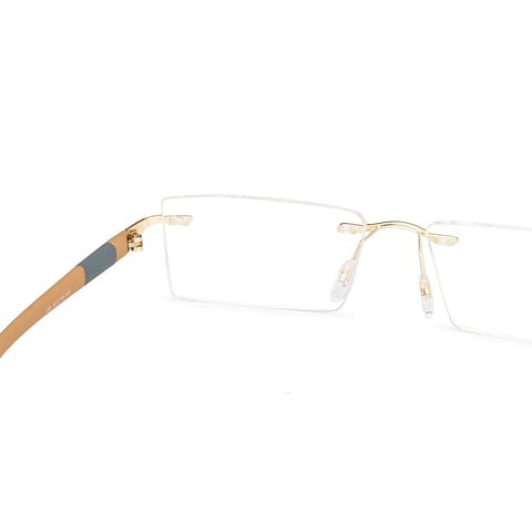 Vincent Chase Online Gold Rimless Rectangle left side Vincent Chase Online Gold Rimless Rectangle left side