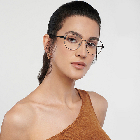 Vincent Chase Online Mid Gunmetal Full Rim Geometric left side