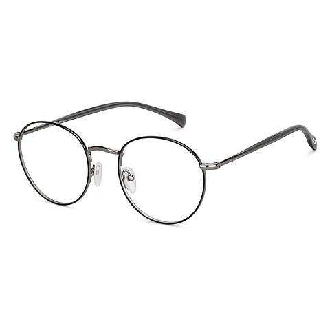 Vincent Chase Online Dark Gunmetal Full Rim Round left side
