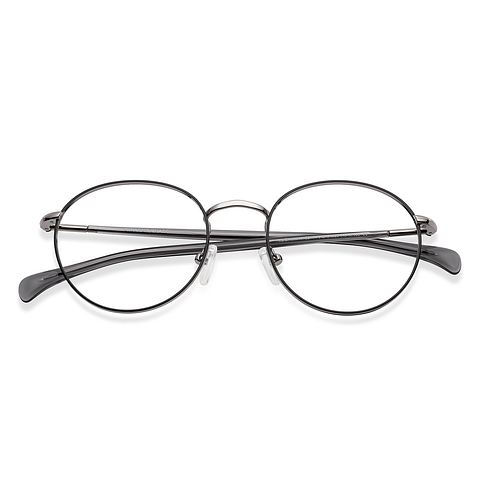 Vincent Chase Online Dark Gunmetal Full Rim Round left side
