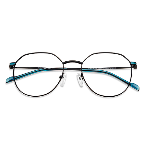 Vincent Chase Online Black Blue Full Rim Geometric left side