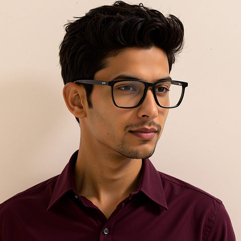 Vincent Chase Black Full Rim Square right side