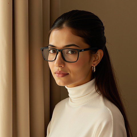 Vincent Chase Black Full Rim Square right side