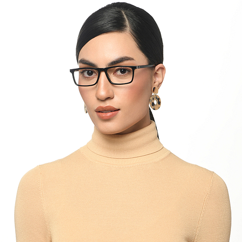 Vincent Chase Black Full Rim Rectangle left side