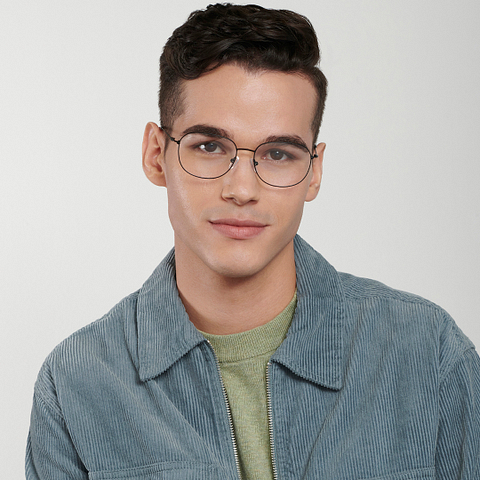 Vincent Chase Online Black Full Rim Round left side