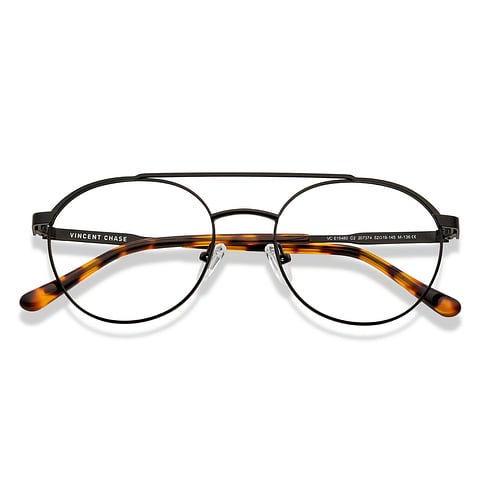 Vincent Chase Online Black Full Rim Round left side