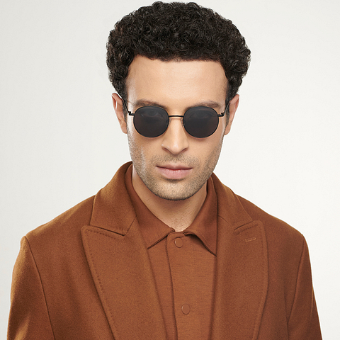 Vincent Chase Polarized Black Full Rim Round left side