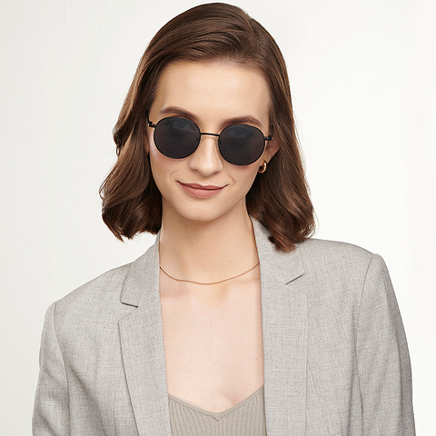 Vincent Chase Polarized Black Full Rim Round right side