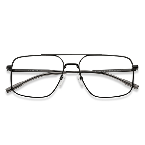 Vincent Chase Black Full Rim Square left side