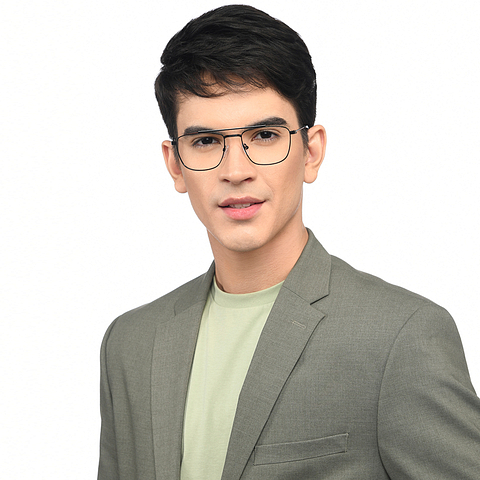 Vincent Chase Online Black Full Rim Square left side