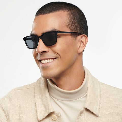 Vincent Chase Polarized Black Full Rim Square left side