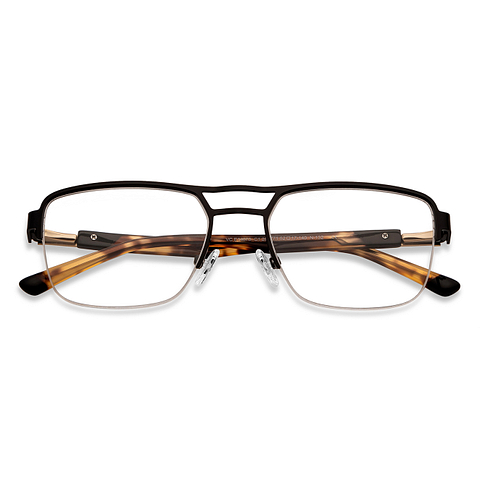 Vincent Chase Online Black Half Rim Square left side